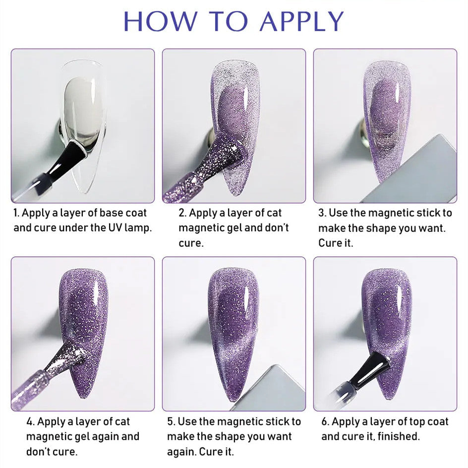 24pcs/lot Autumn Set Cat Eye Nail Gel Polish Set