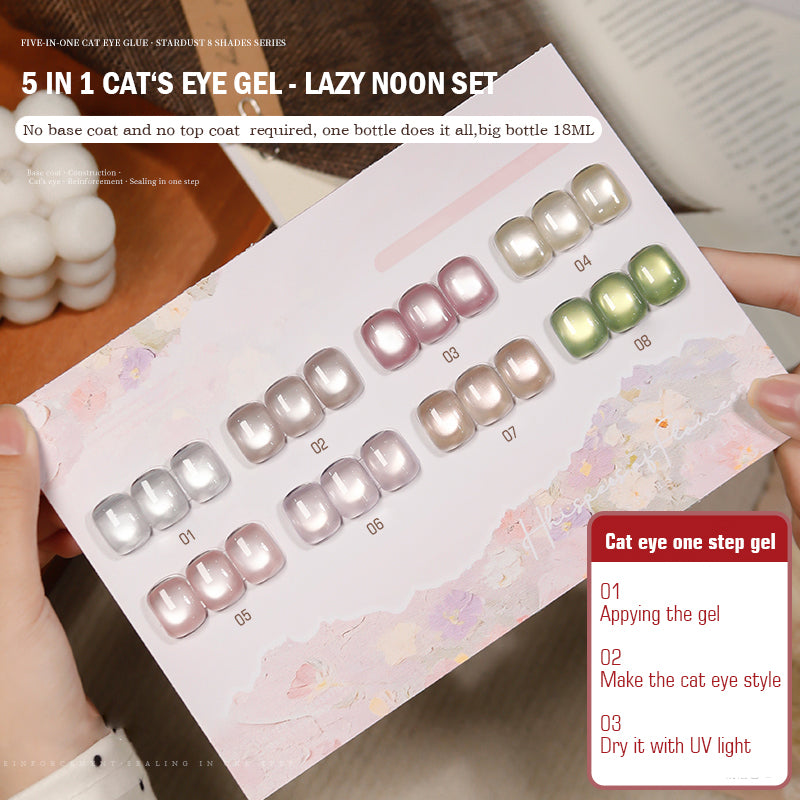 42pcs/lot 5 in 1 one step Cat Eye Gel -Lazy Noon Set