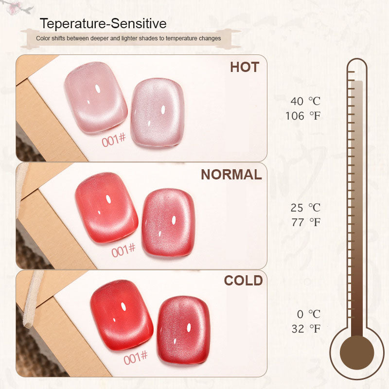 16pcs/lot Heat-temperature Color Changeable Cat Eye Nail Gel Polish Set