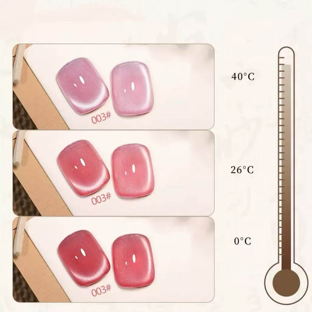16pcs/lot Heat-temperature Color Changeable Cat Eye Nail Gel Polish Set
