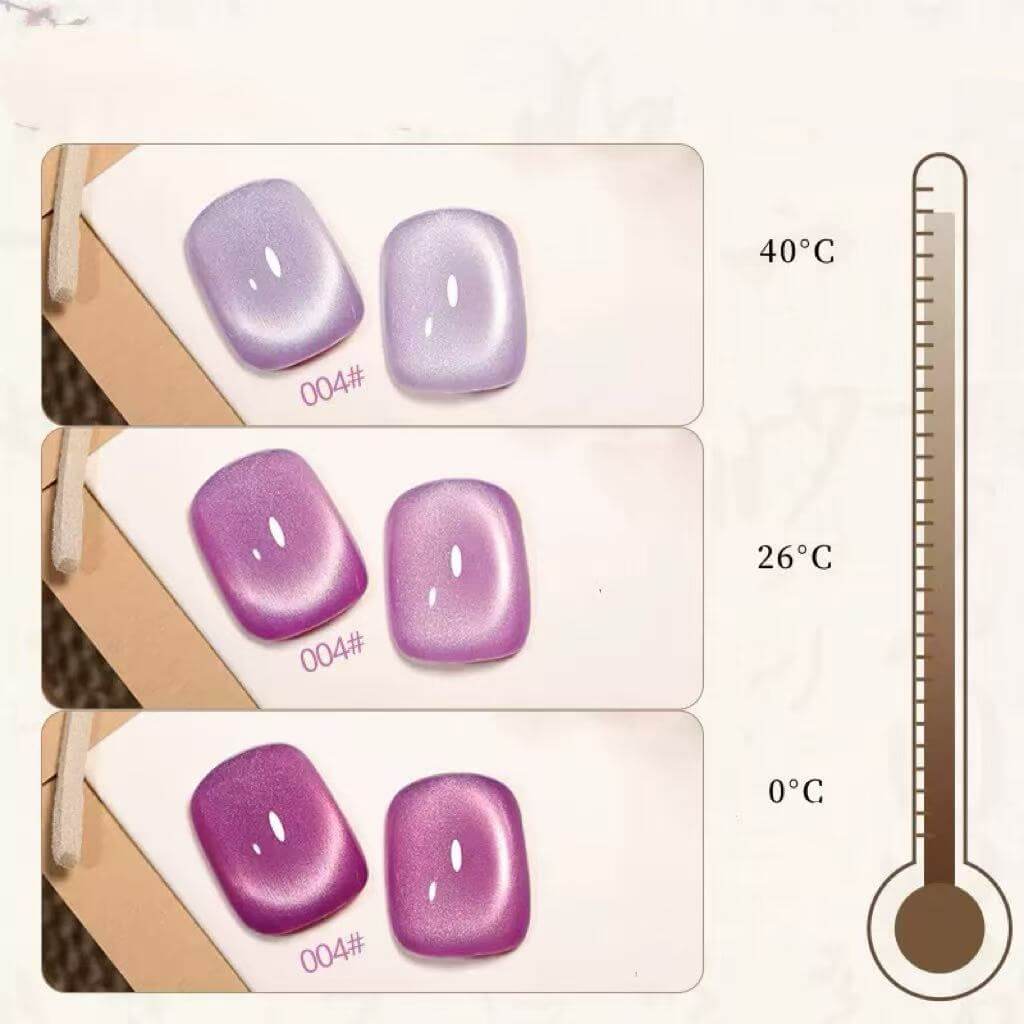 16pcs/lot Heat-temperature Color Changeable Cat Eye Nail Gel Polish Set