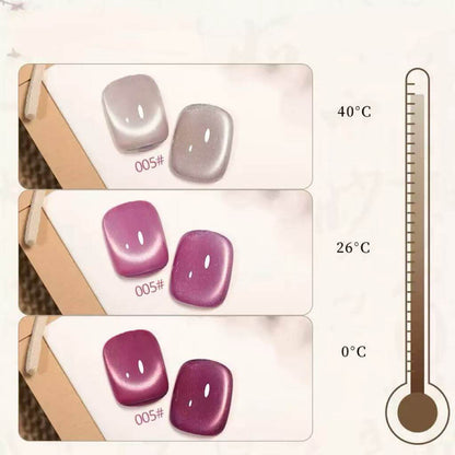 16pcs/lot Heat-temperature Color Changeable Cat Eye Nail Gel Polish Set