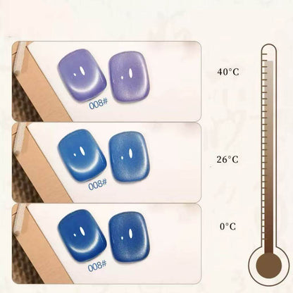 16pcs/lot Heat-temperature Color Changeable Cat Eye Nail Gel Polish Set