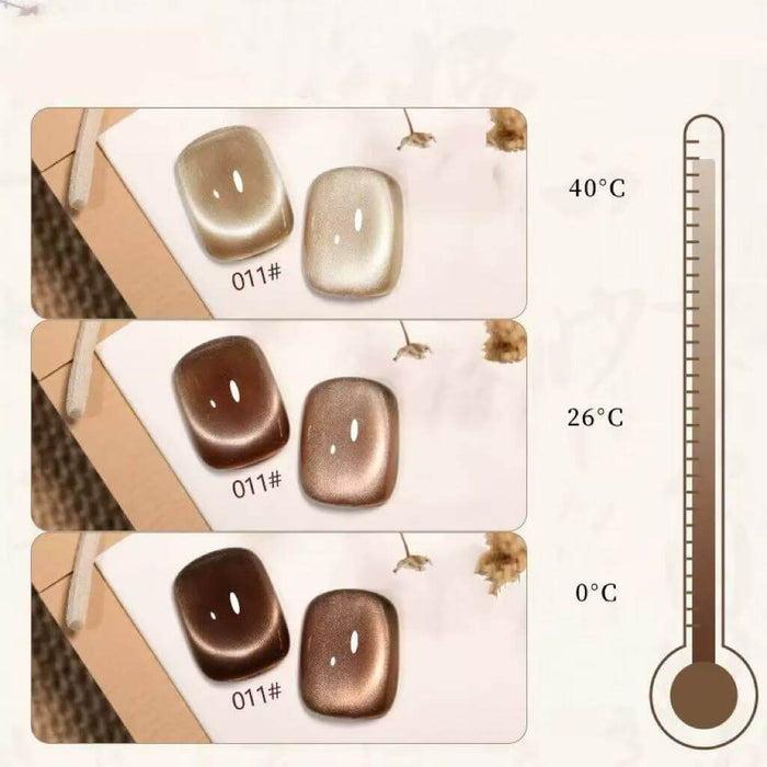 16pcs/lot Heat-temperature Color Changeable Cat Eye Nail Gel Polish Set