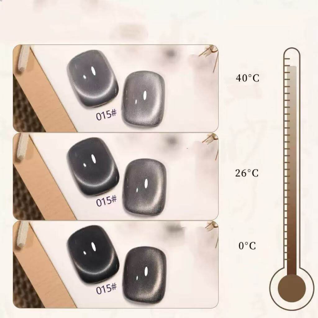 16pcs/lot Heat-temperature Color Changeable Cat Eye Nail Gel Polish Set