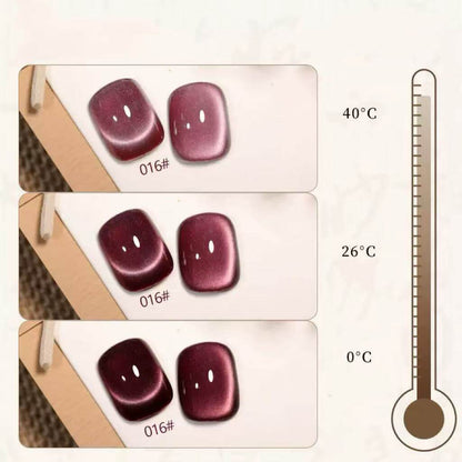 16pcs/lot Heat-temperature Color Changeable Cat Eye Nail Gel Polish Set