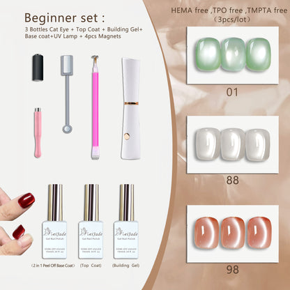 US-Shipping 27colors/lot  Set Cat Eye Nail Gel Polish Hema free TPO free TMPTA free
