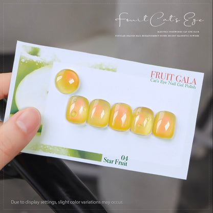 8pcs/lot Fruit Gala Cat Eye Nail Gel Polish Set