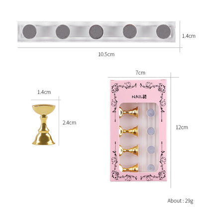 Nail Holder Nail Display Stand Tips Holder Magnetic Nail Practice Stand