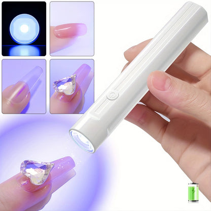 2 in 1 Silicone Head LCD Display Flash Curing Gel Light Rechargeable Mini UV Led Nail Lamp