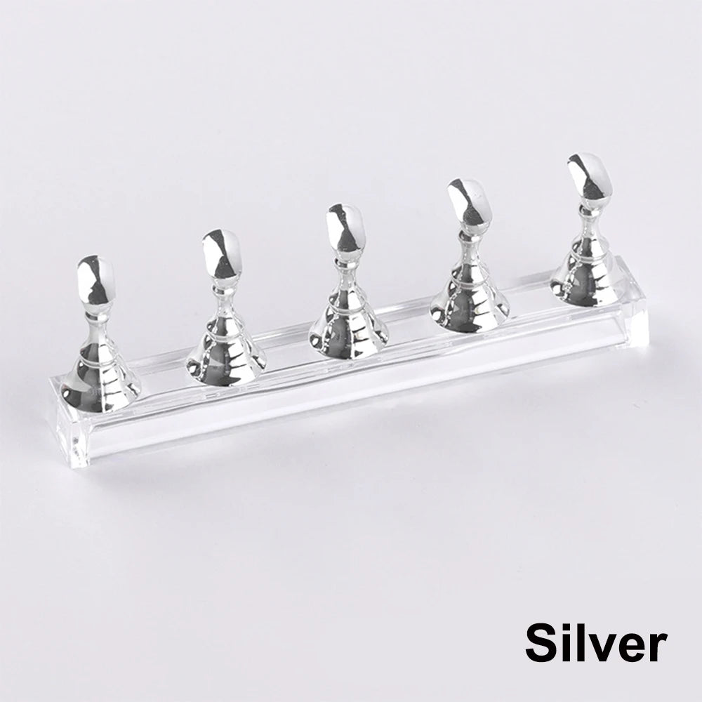 Nail Holder Nail Display Stand Tips Holder Magnetic Nail Practice Stand