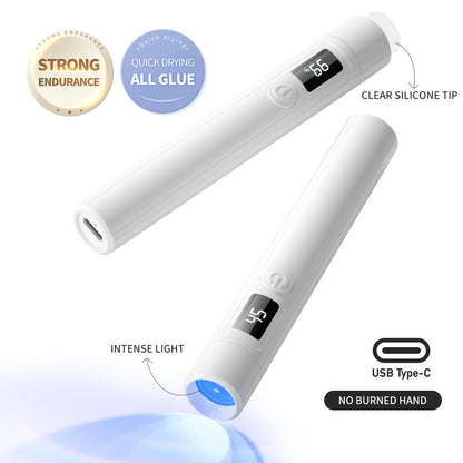 2 in 1 Silicone Head LCD Display Flash Curing Gel Light Rechargeable Mini UV Led Nail Lamp