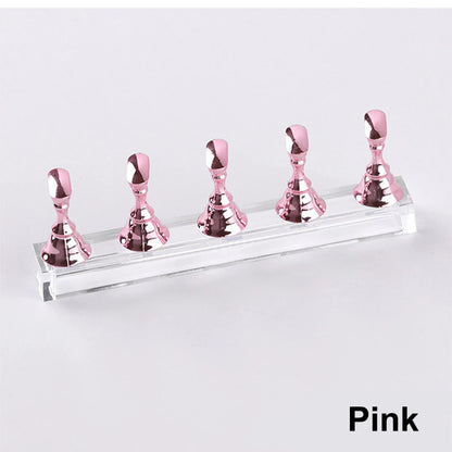 Nail Holder Nail Display Stand Tips Holder Magnetic Nail Practice Stand