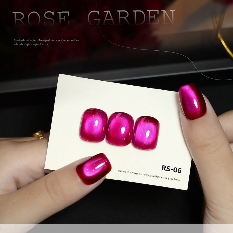12pcs/lot Rose Garden Set Cat Eye Nail Gel Polish Set