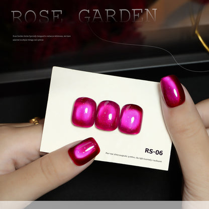 12pcs/lot Rose Garden Set Cat Eye Nail Gel Polish Set