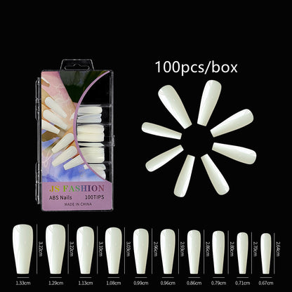 100pcs/box Natural Transparent Seamless Fake Nails Full Coverage False Nails Tips