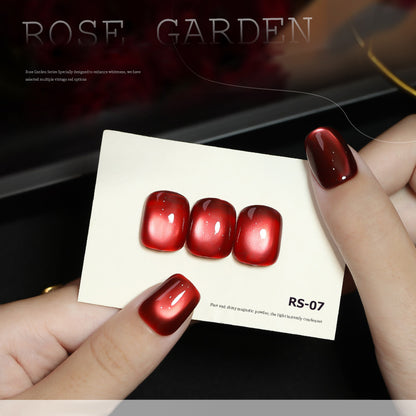 12pcs/lot Rose Garden Set Cat Eye Nail Gel Polish Set