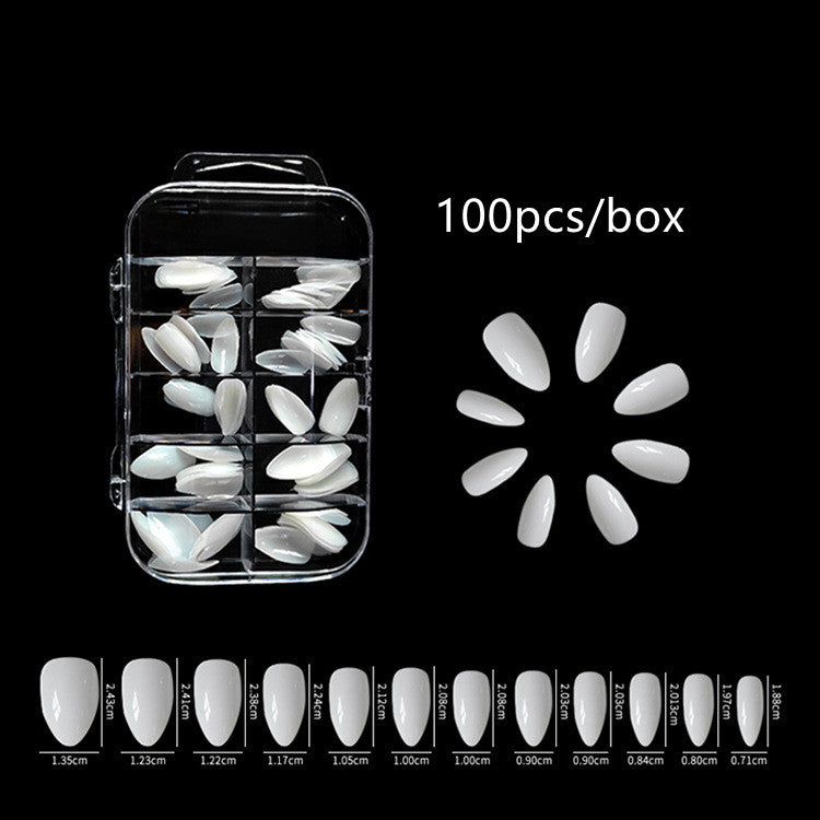 100pcs/box Natural Transparent Seamless Fake Nails Full Coverage False Nails Tips