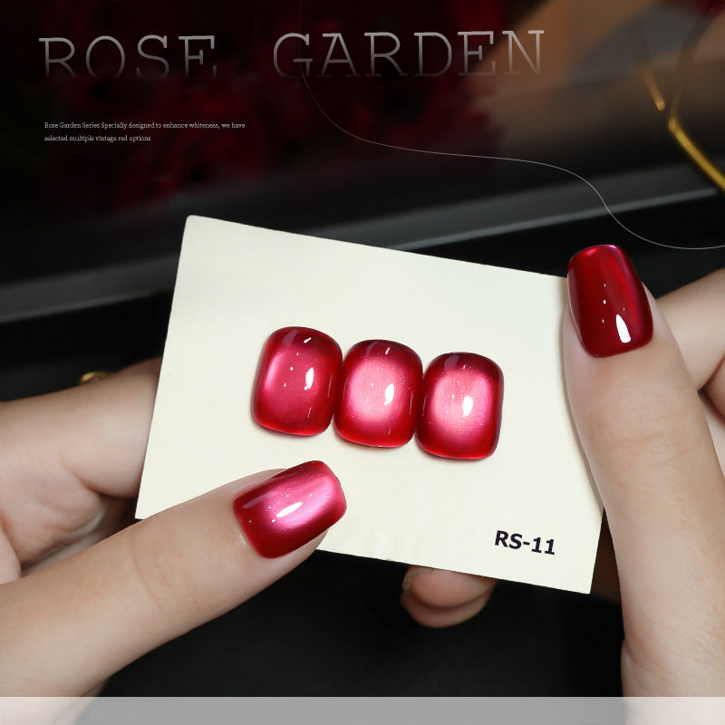 12pcs/lot Rose Garden Set Cat Eye Nail Gel Polish Set