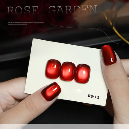 12pcs/lot Rose Garden Set Cat Eye Nail Gel Polish Set