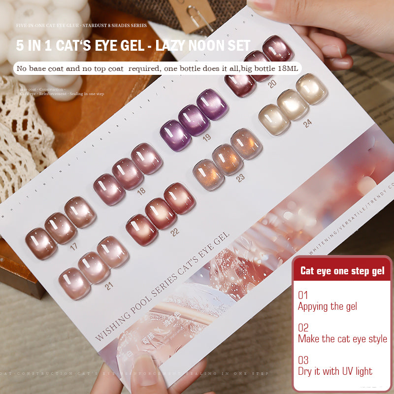 42pcs/lot 5 in 1 one step Cat Eye Gel -Lazy Noon Set