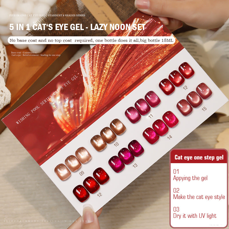 42pcs/lot 5 in 1 one step Cat Eye Gel -Lazy Noon Set