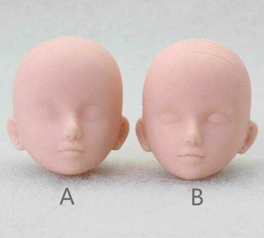 20pcs 1:6 Soft Practice Makeup DIY Doll Head For 11.5" Doll Head For 1/6 Dollhouse toy