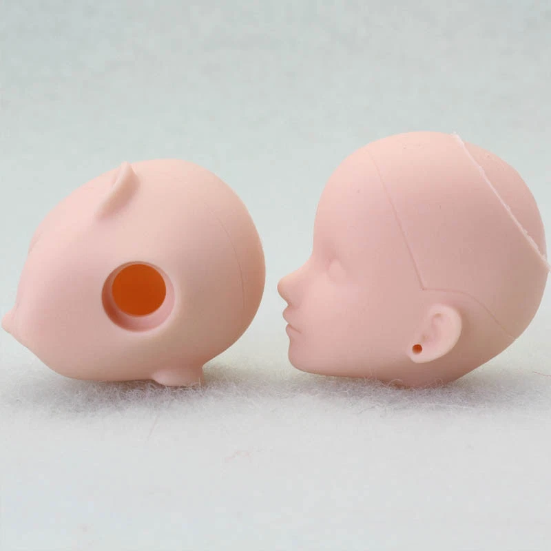 20pcs 1:6 Soft Practice Makeup DIY Doll Head For 11.5" Doll Head For 1/6 Dollhouse toy