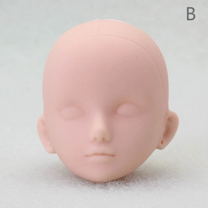 20pcs 1:6 Soft Practice Makeup DIY Doll Head For 11.5" Doll Head For 1/6 Dollhouse toy