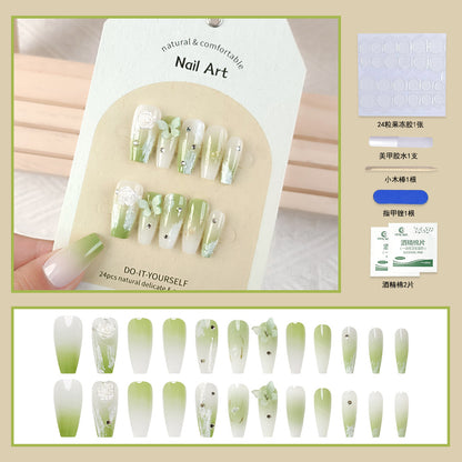 24Pcs Long Press On Nails for Daily Use