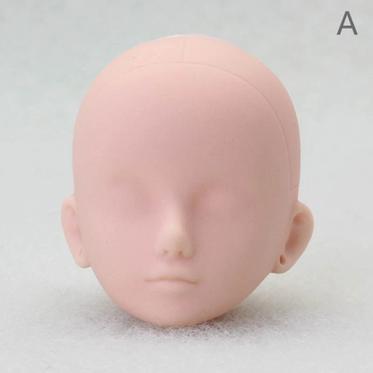 20pcs 1:6 Soft Practice Makeup DIY Doll Head For 11.5" Doll Head For 1/6 Dollhouse toy