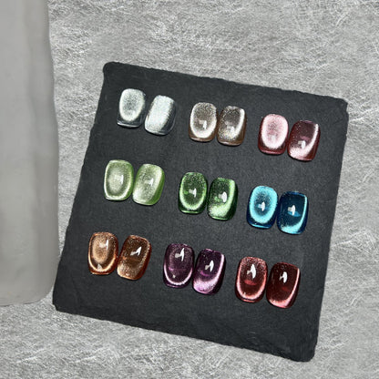 9pcs/lot Disko Light Cat Eye Nail Polish Set