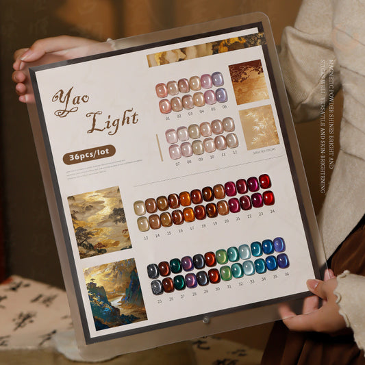 36pcs/lot Yao Light Set Cat Eye Nail Gel Polish Set