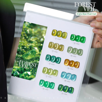 10pcs/lot Forest Veil Cat Eye Nail Gel Polish Set