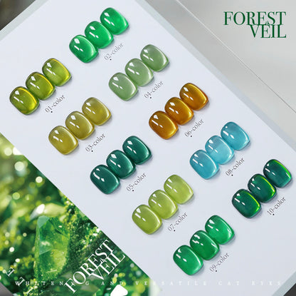 10pcs/lot Forest Veil Cat Eye Nail Gel Polish Set