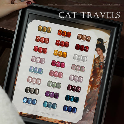 24pcs/lot Cat Travel Set Cat Eye Nail Gel Polish Set