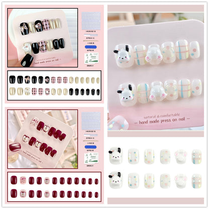 24Pcs Short Press On Nails for Daily Use