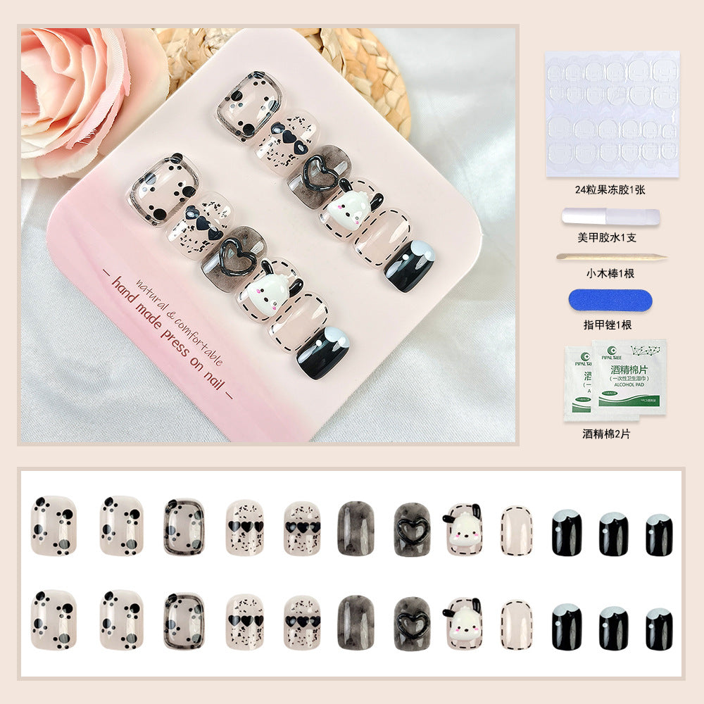 24Pcs Short Press On Nails for Daily Use