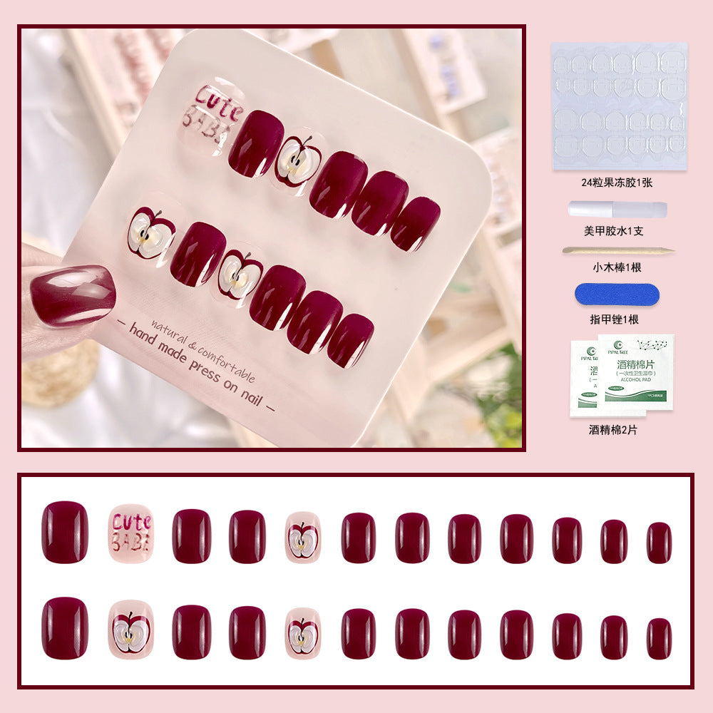 24Pcs Short Press On Nails for Daily Use