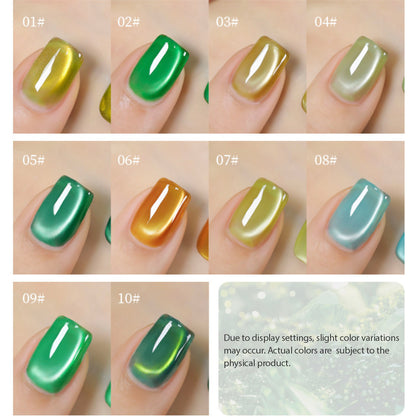 10pcs/lot Forest Veil Cat Eye Nail Gel Polish Set