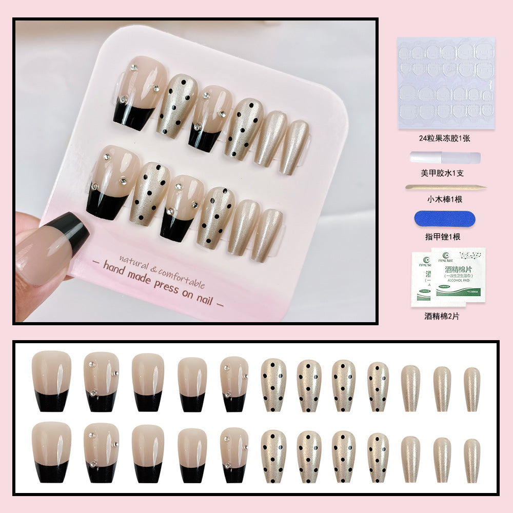 24Pcs Long Press On Nails for Daily Use