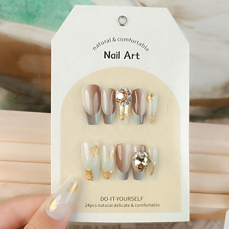 24Pcs Long Press On Nails for Daily Use