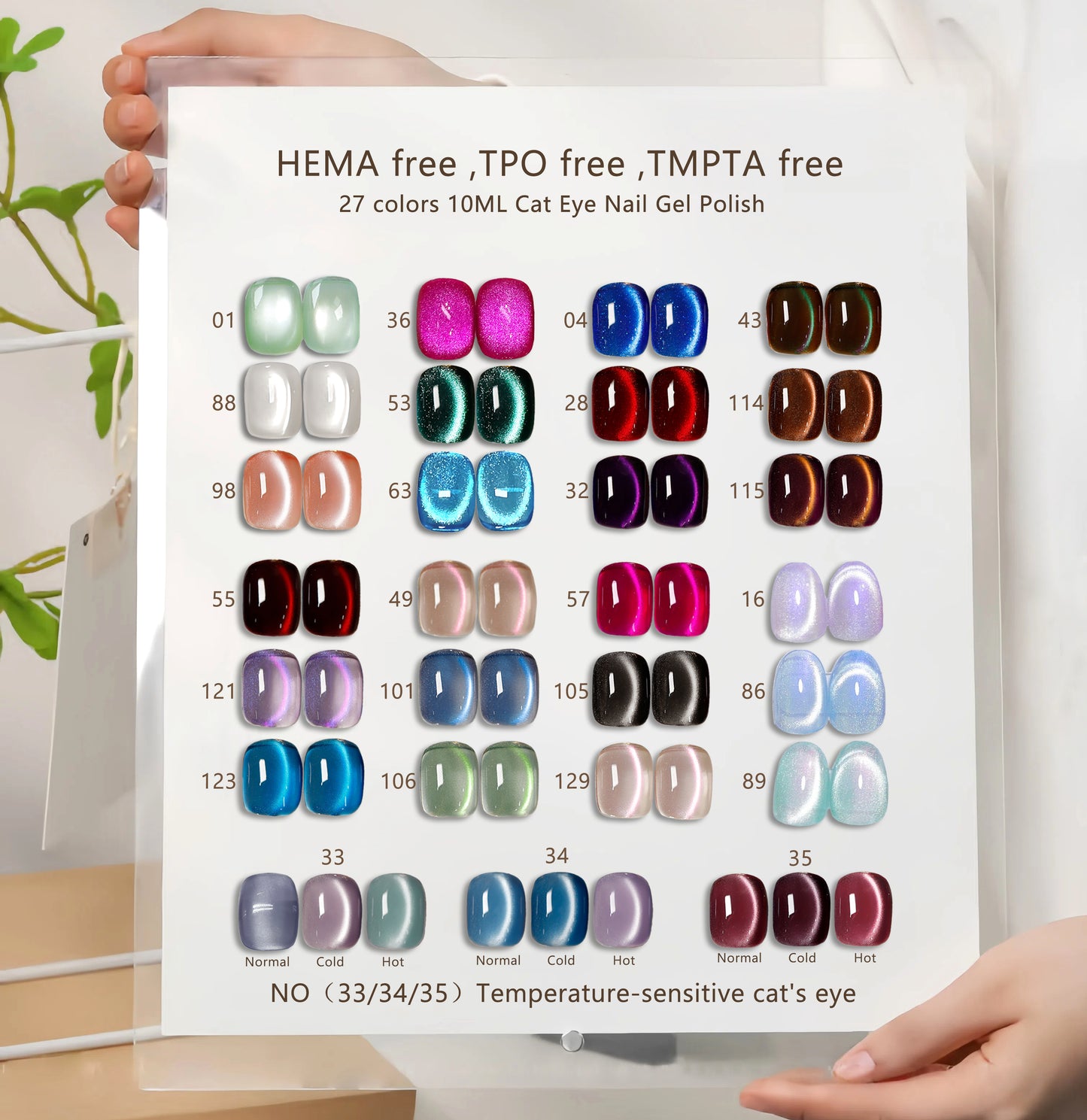 US-Shipping 27colors/lot  Set Cat Eye Nail Gel Polish Hema free TPO free TMPTA free