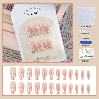 24Pcs Long Press On Nails for Daily Use