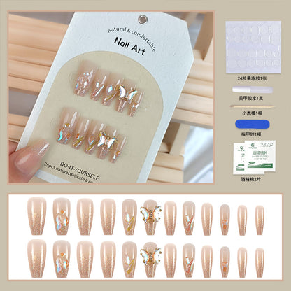 24Pcs Long Press On Nails for Daily Use