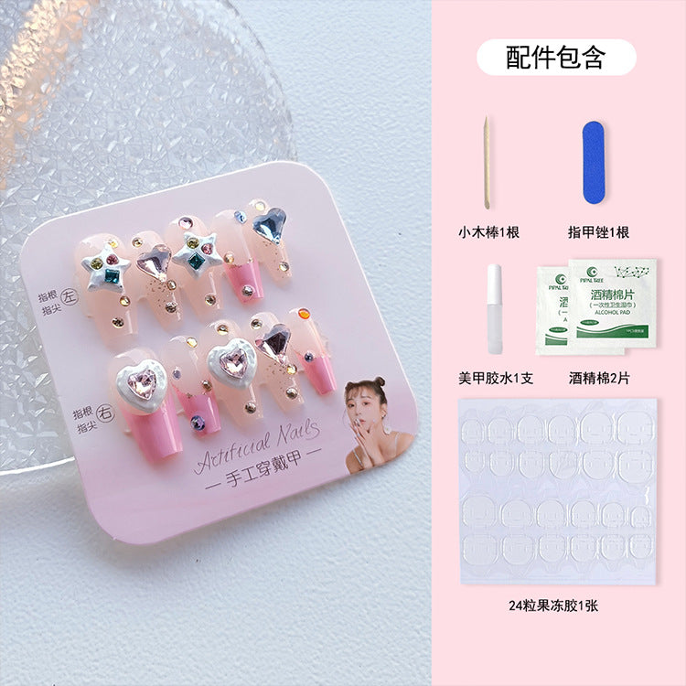 24Pcs Long Press On Nails for Daily Use