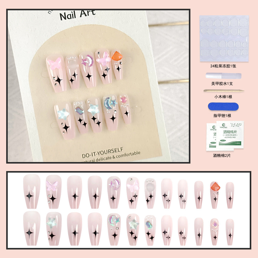 24Pcs Long Press On Nails for Daily Use