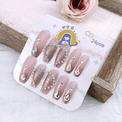 24Pcs Long Press On Nails for Daily Use