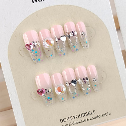 24Pcs Long Press On Nails for Daily Use