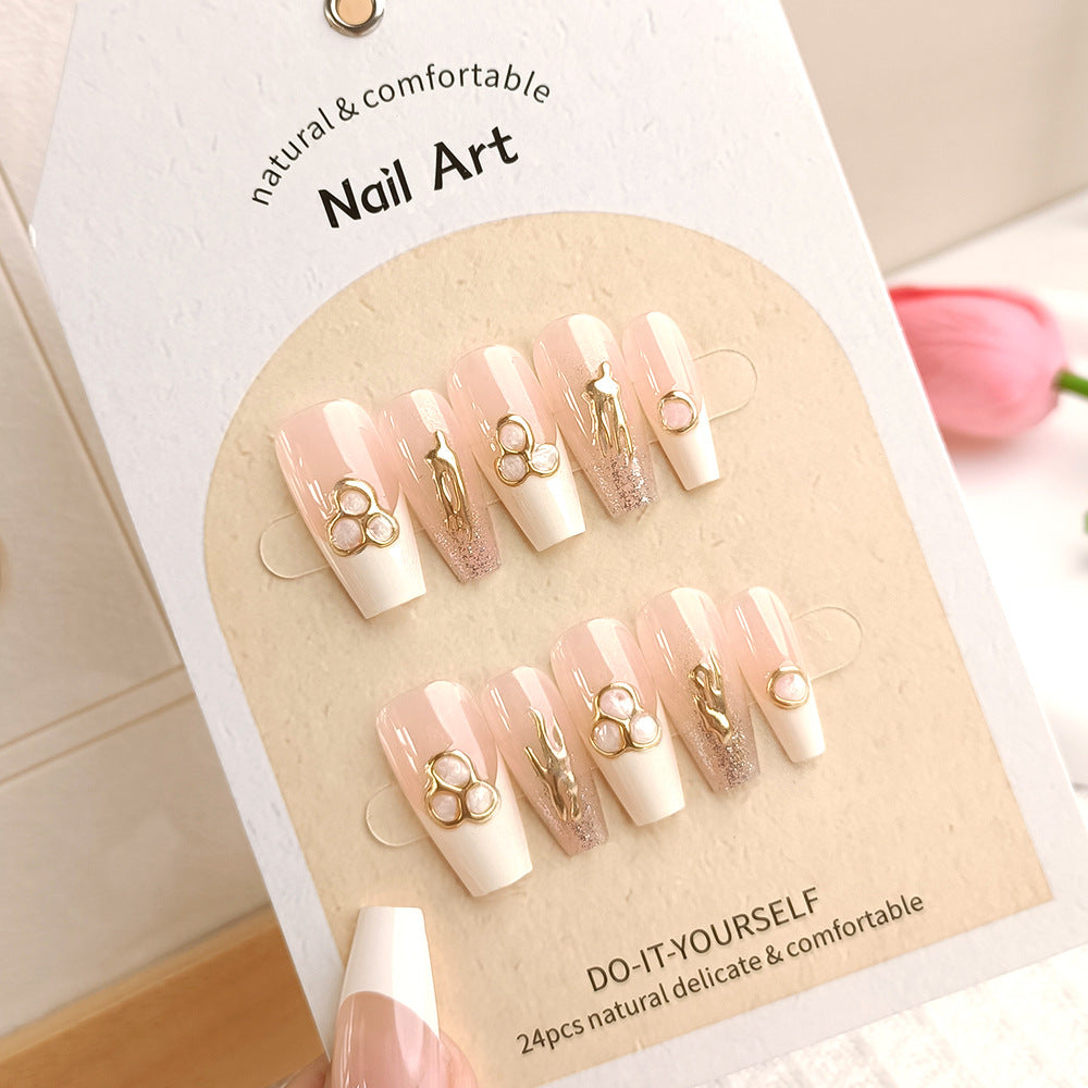 24Pcs Long Press On Nails for Daily Use